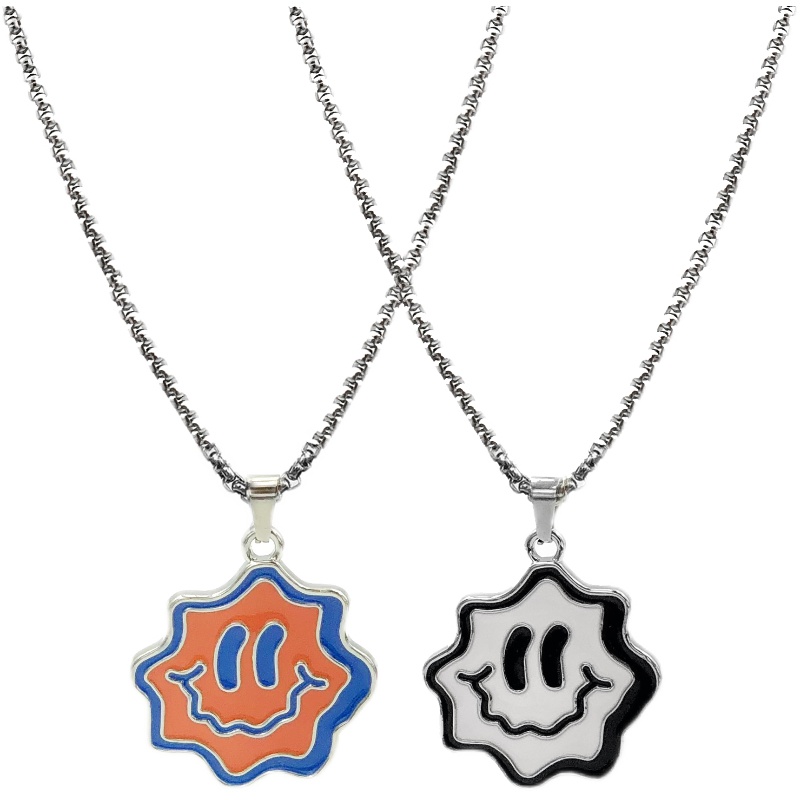 Whyblue Homemade Cartoon Necklace Hip Hop Couple Personality Simple Original Design Street Accessories