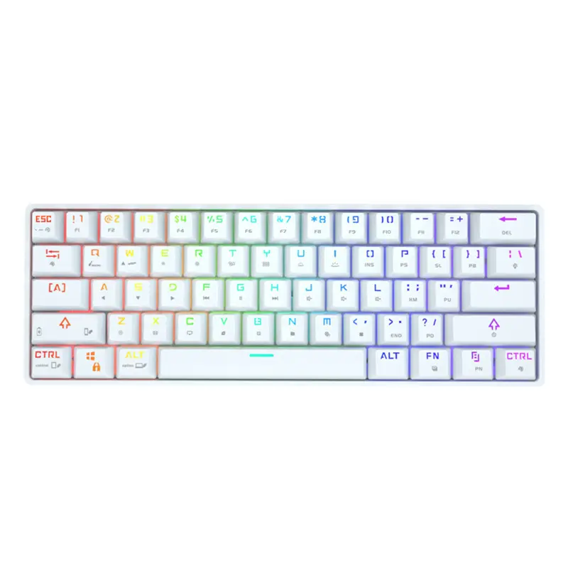 Wireless Bluetooth Keyboard Colorful PBT Keycaps Mechanical