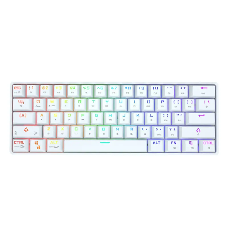 Wireless Bluetooth Keyboard Colorful PBT Keycaps Mechanical