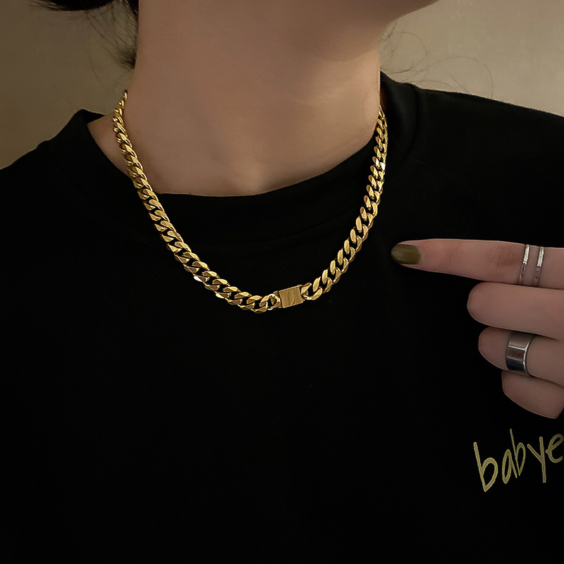 Hip Hop Geometry Brand Fashion Necklace Cold Wind Clavicle Chain Necklace