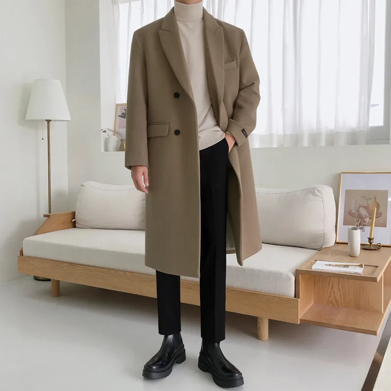 Mrcyc Woolen Coat Men's British Style Korean Fashion Winter