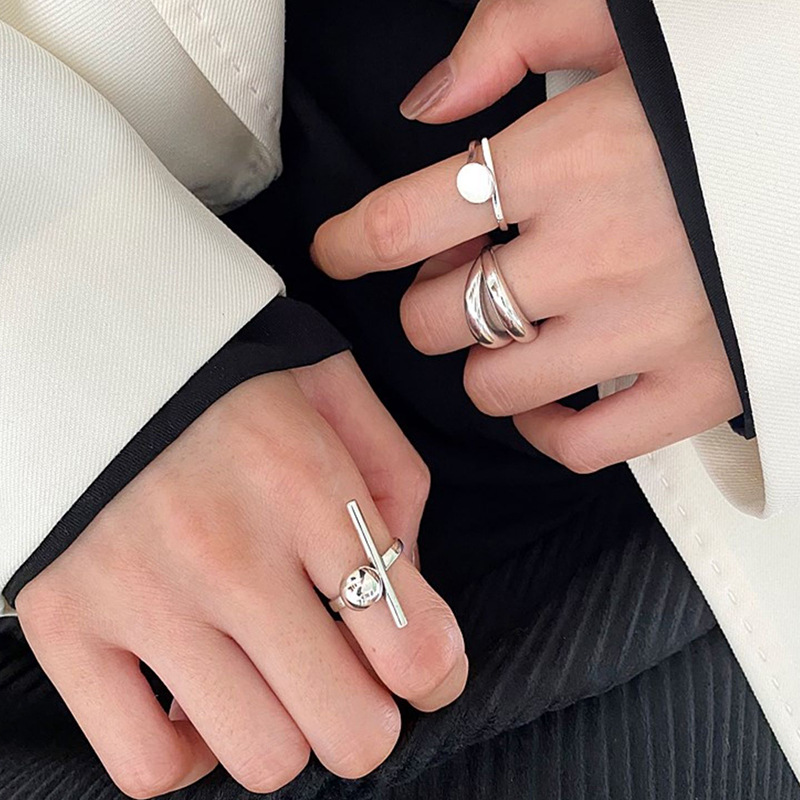 Open Ring Female Ins Net Red Cold Wind Geometric Index Finger Ring Ring Tide