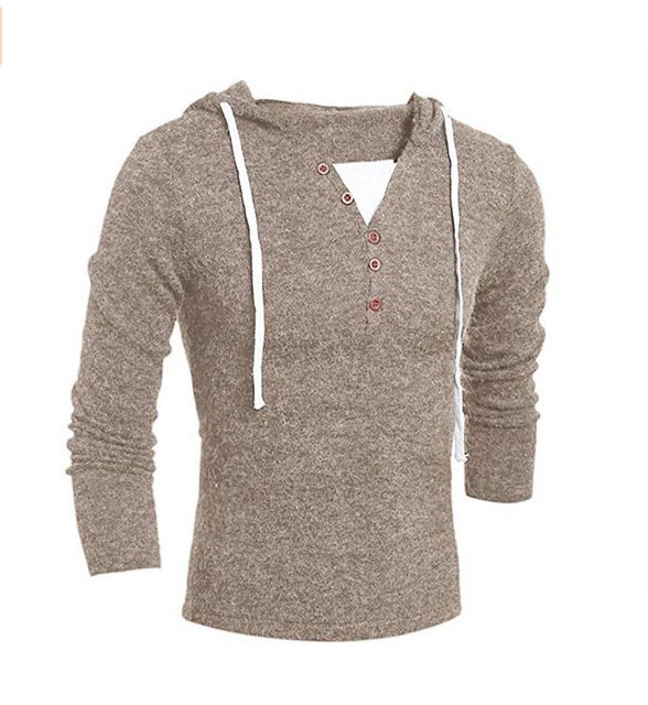 Title 5, Herbstneuer Herren-Pullover mit Kapuze und lang...