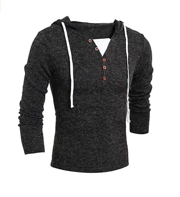 Fall New Men's Hooded Long Sleeved Sweater