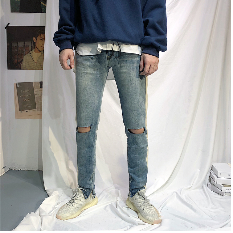 Title 5, Sommerliche Hip-Hop Jeans für Herren, Slim Fit,...