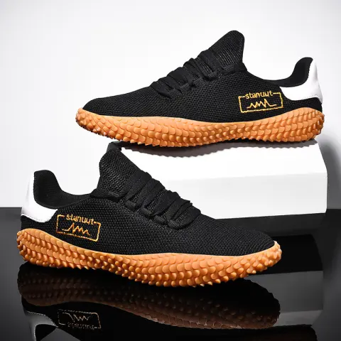 Spring and Summer Flying Woven Casual Shoes Large Men's