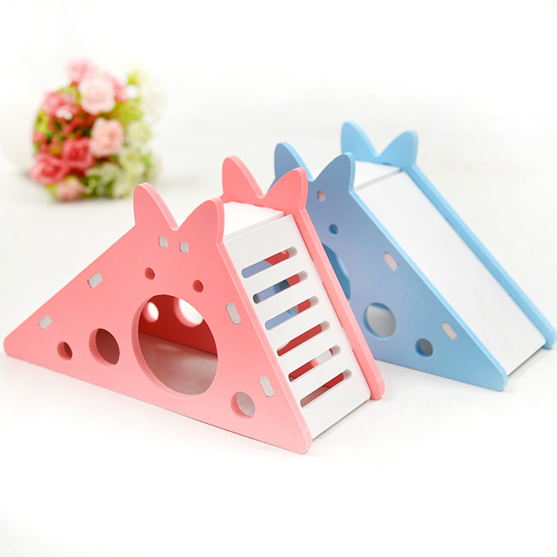 ของเล่นหนูแฮมสเตอร์ สไลด์บ้าน PVC ประกอบได้ สีสันสดใส ของเล่นน่ารักสำหรับหนูแฮมสเตอร์ - ของใช้สัตว์เลี้ยง