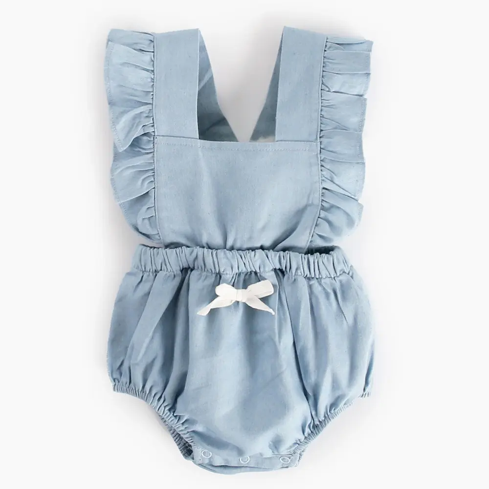 Denim Baby One-piece Bodysuits Romper Spring