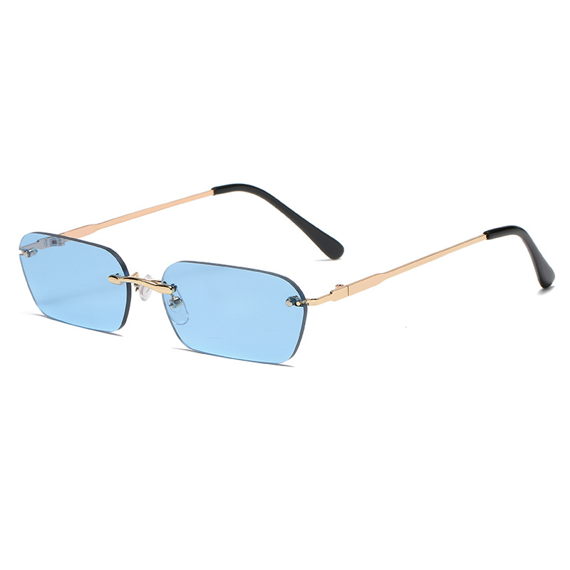 Title 3, Personality Square Rimless Sunglasses Men