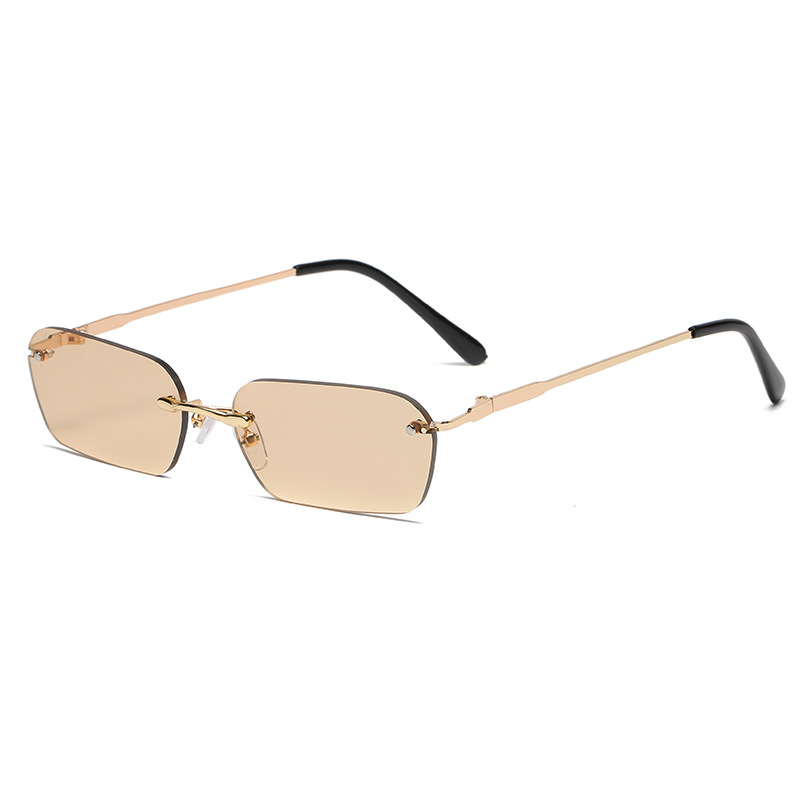 Title 4, Personality Square Rimless Sunglasses Men