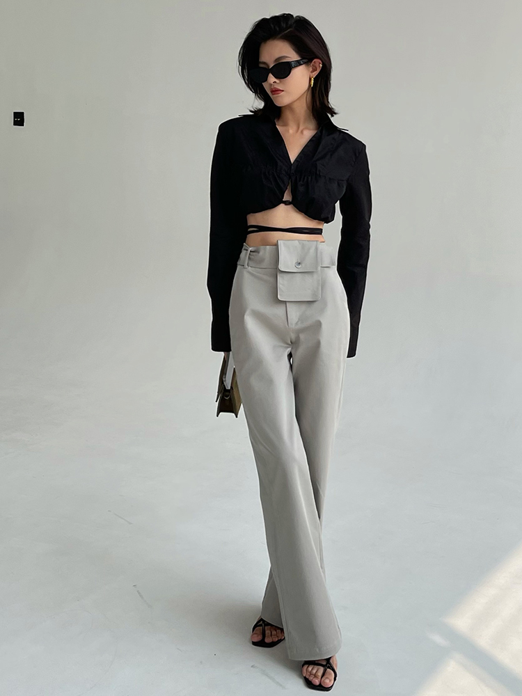 New Design Sense Niche High-Waist Overalls Women Trendy