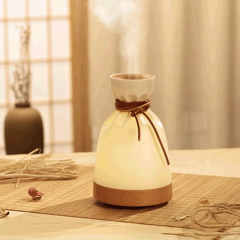 Wood Aromatherapy Desk Lamp Humidifier Machine