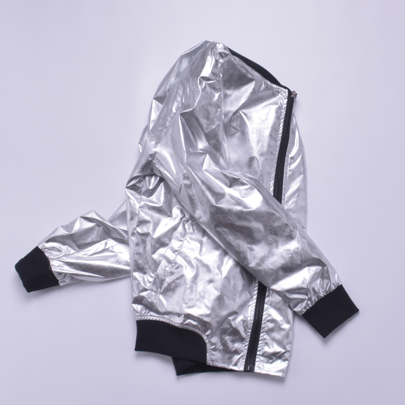 Jacket Gold Laser Stand Collar Cardigan