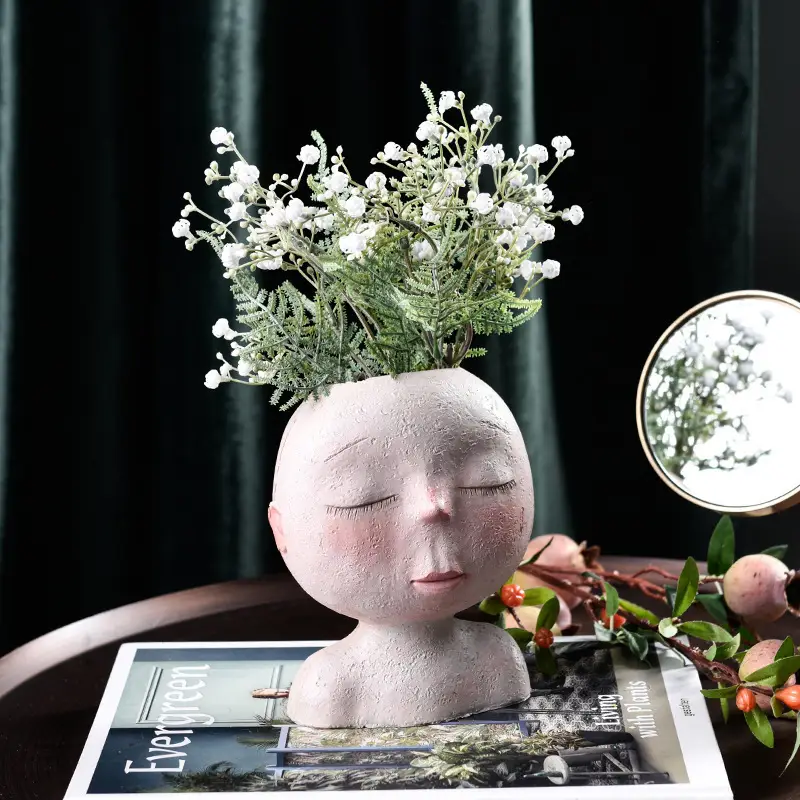 Nordic Creative Art Doll Sculpture Flower Pot