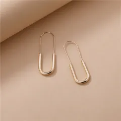 Brass Accessories U-shaped Geometric Women's Earrings - Gold - View 1