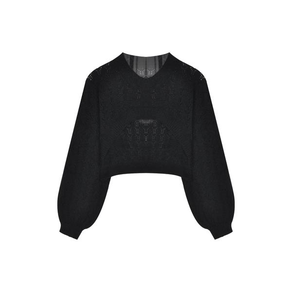 Title 5, Damen Strickpullover mit lockerem Schnitt, kurz...