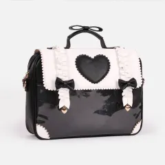 Heartache Girl Transparent Computer Bag Lolita Bag Backpack - Black - View 1