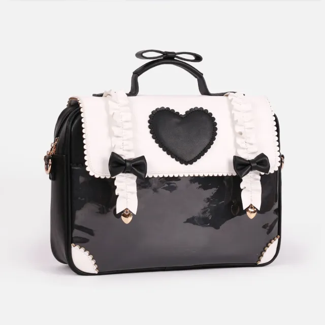 Heartache Girl Transparent Computer Bag Lolita Bag Backpack Black - Shop at LoveMi