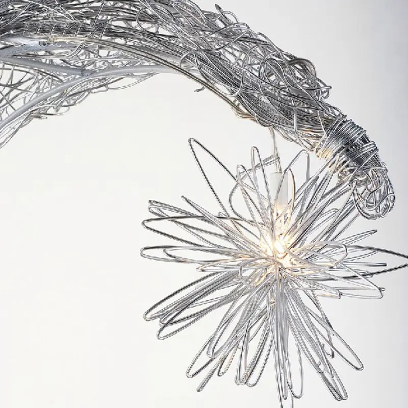 Aluminum Wire Star Moon Chandelier Restaurant Bar