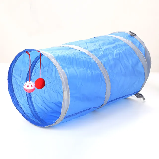 Cat Toy Cat Tunnel Cat Tent Collapsible Pet Toy Blue - Shop at LoveMi