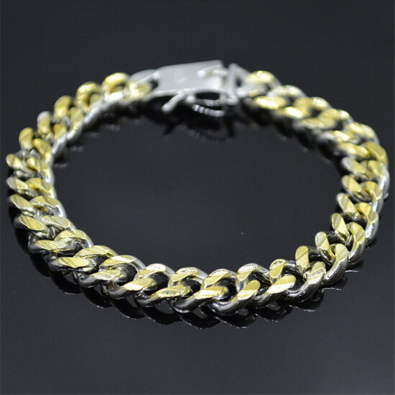 Silver-plated Personality Men's High-end Side Buckle Bracelet