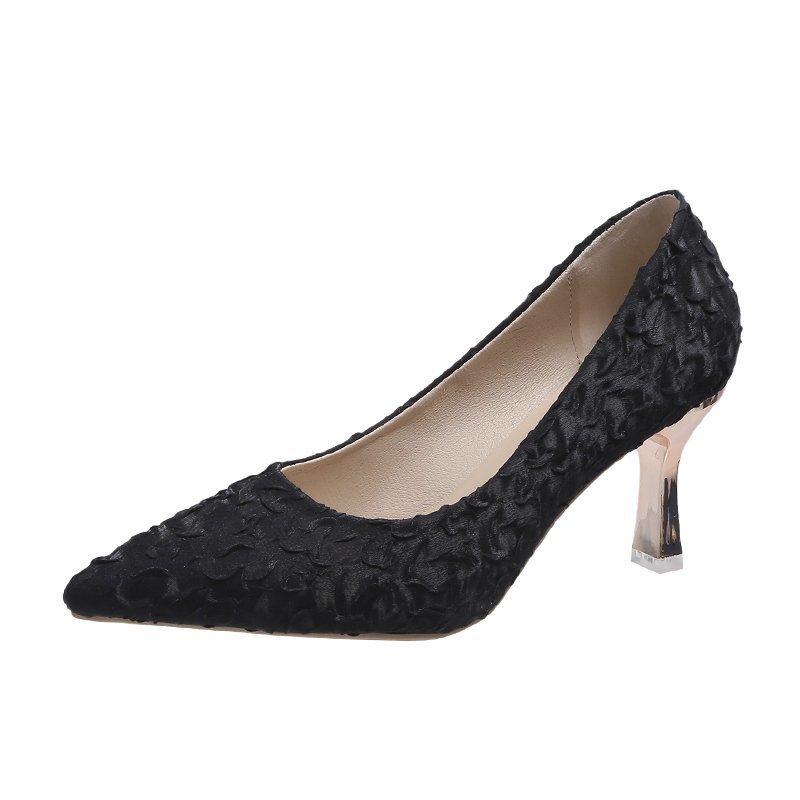 Black Professional Stiletto Heel Shoes For Women