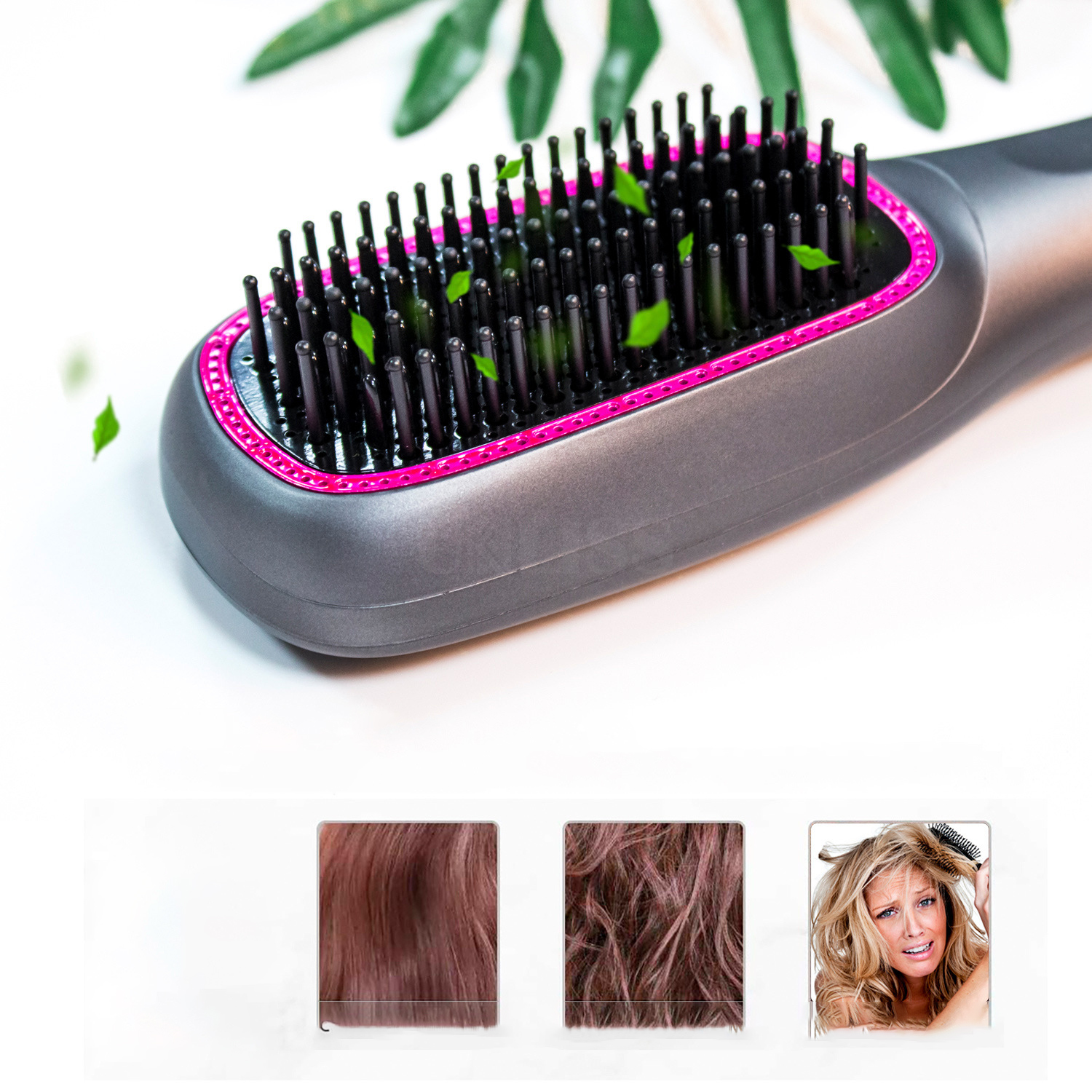 Curling Rod Three-in-one Hot Air Comb Hair Comb Curler Straight Hair Comb Hair Dryer - Image 5