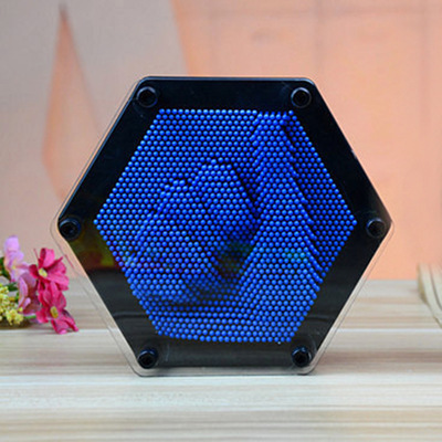 Large hexagonal dark blue