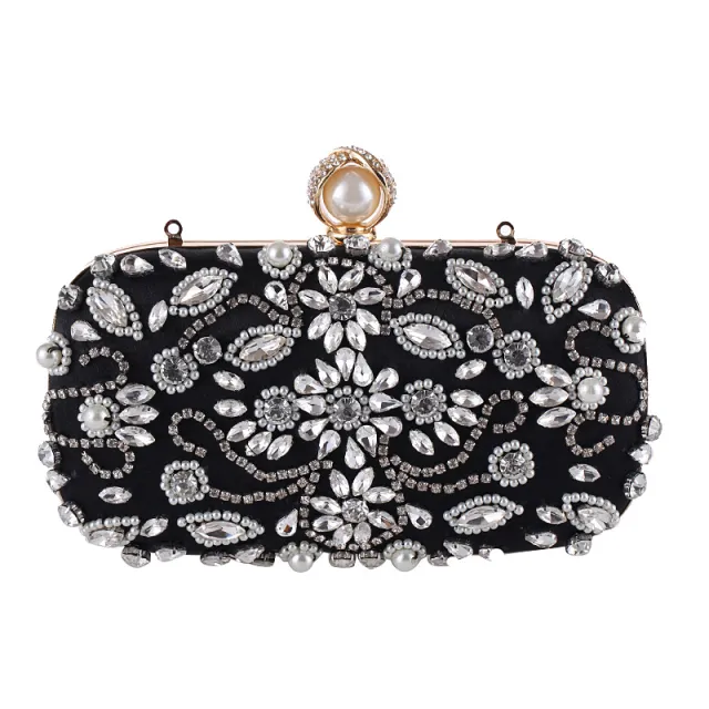 Evening Dress Dress Evening Banquet Bag Diamond Clutch Black - Shop at LoveMi