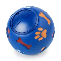 Milky Rubber Pet toy Bite-resistant Spherical Milky Rubber Rotating Leaking Ball - Blue - View 1