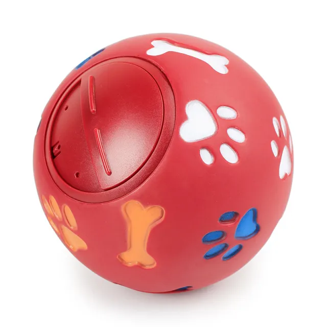 Milky Rubber Pet toy Bite resistant Spherical Milky Rubber Rotating Leaking Ball Red - Shop at LoveMi