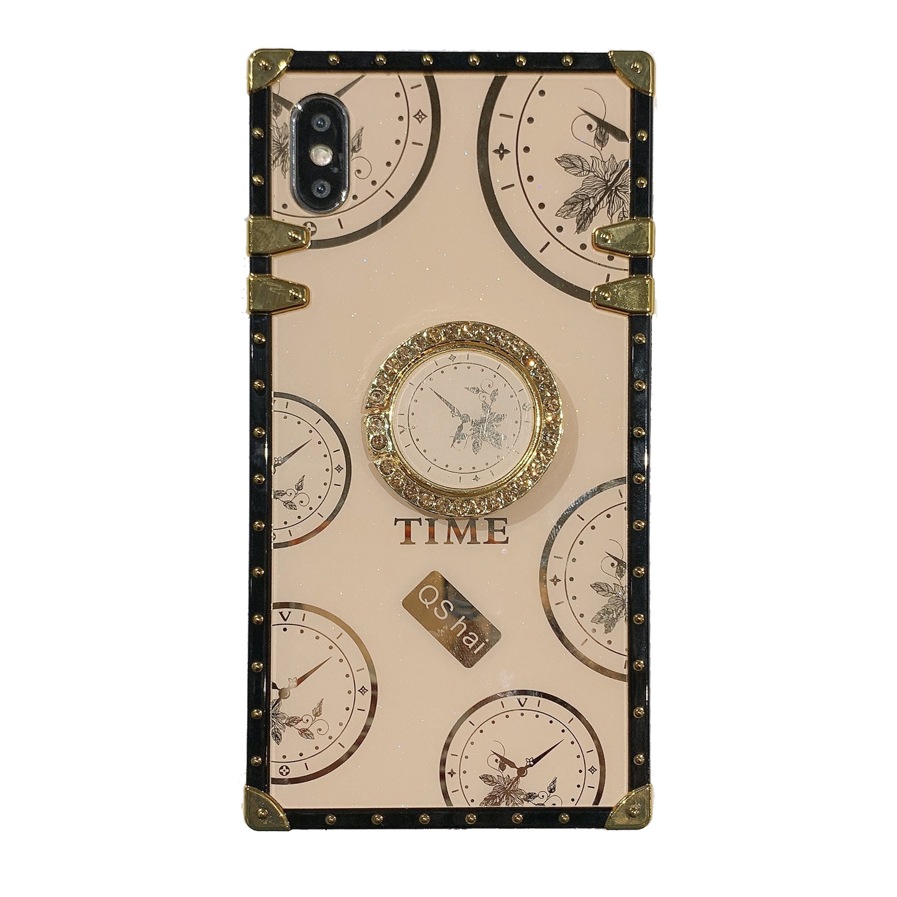 Compatible with Apple, Suitable For IPhone12 Square Fashion Watch Mobile Phone Case Apple 11Promax Bracket Samsung S20U