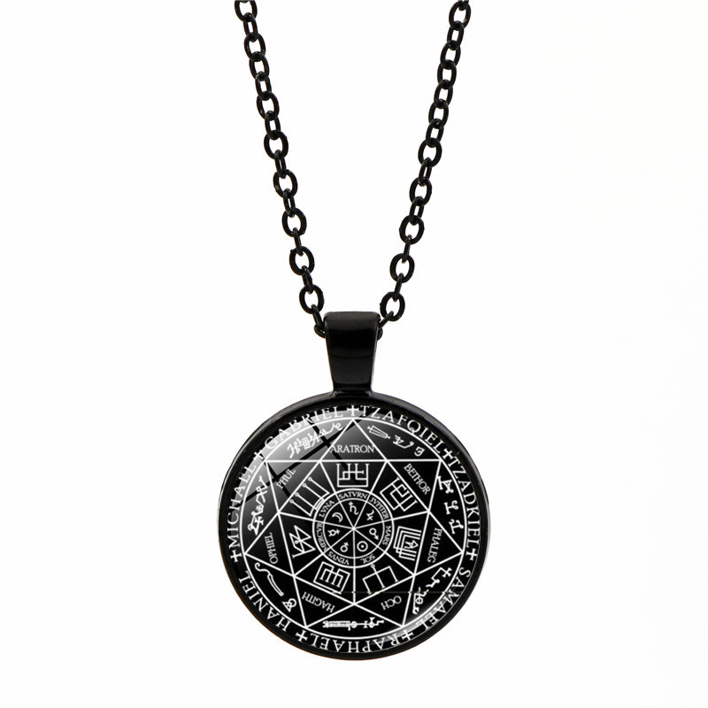 Cross-Border New Accessories Seven Archangels Time Gemstone Necklace European And American Metal Pendant Jewelry