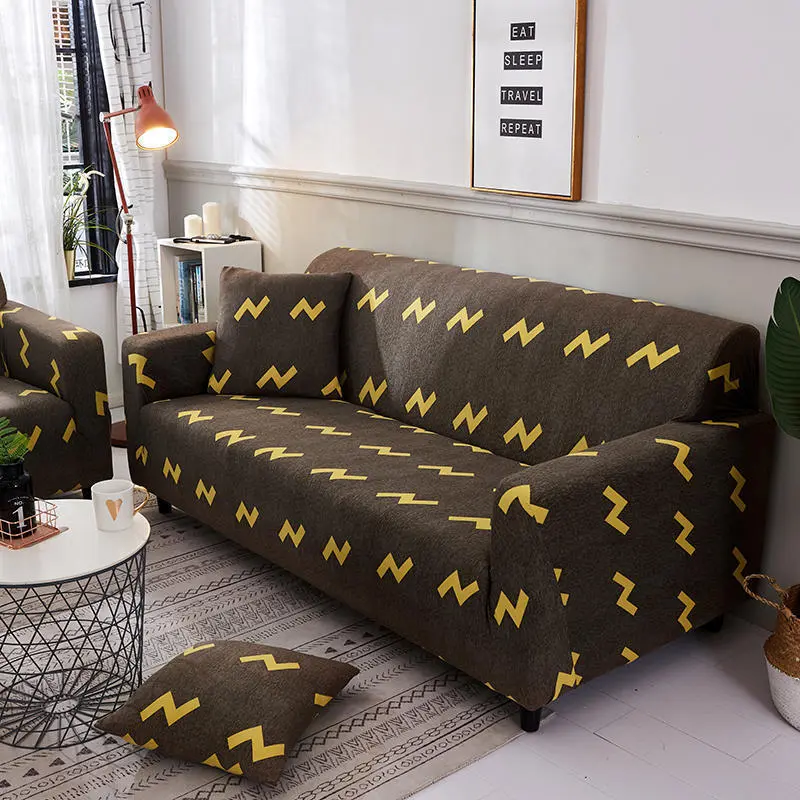 Printed Stretch Sofa Cover All-Inclusive Universal Cover Leather Sofa Cover Combination Universal Non-Slip Four Seasons Suitable For One