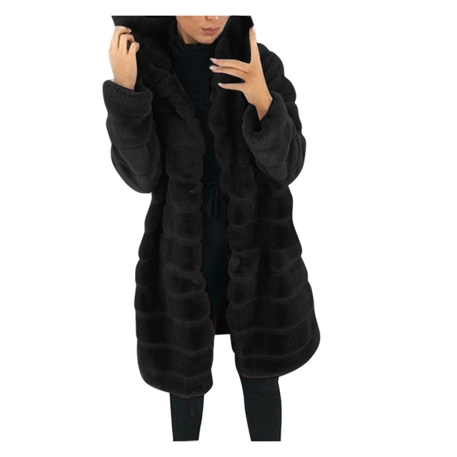 Winter Jacket Faux Fur For Women Long Coat - Bild 5 von 6