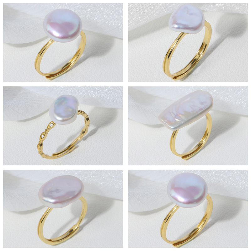 Baroque Pearl Ring Women
