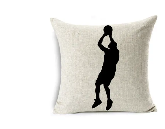 Nordic Sports Linen Pillow Case Play Basketball Cushion Cover Decorative Throw Pillow Covers Sofa Cover Home Decor - Shop at LoveMi