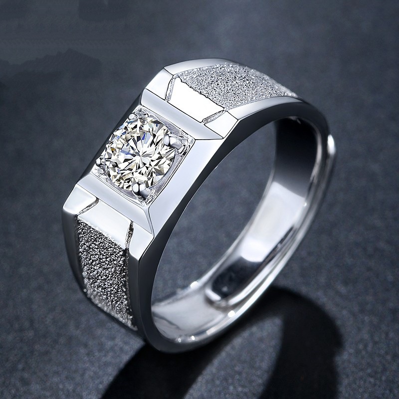 Domineering Men's Frosted Open Simulation Diamond Ring