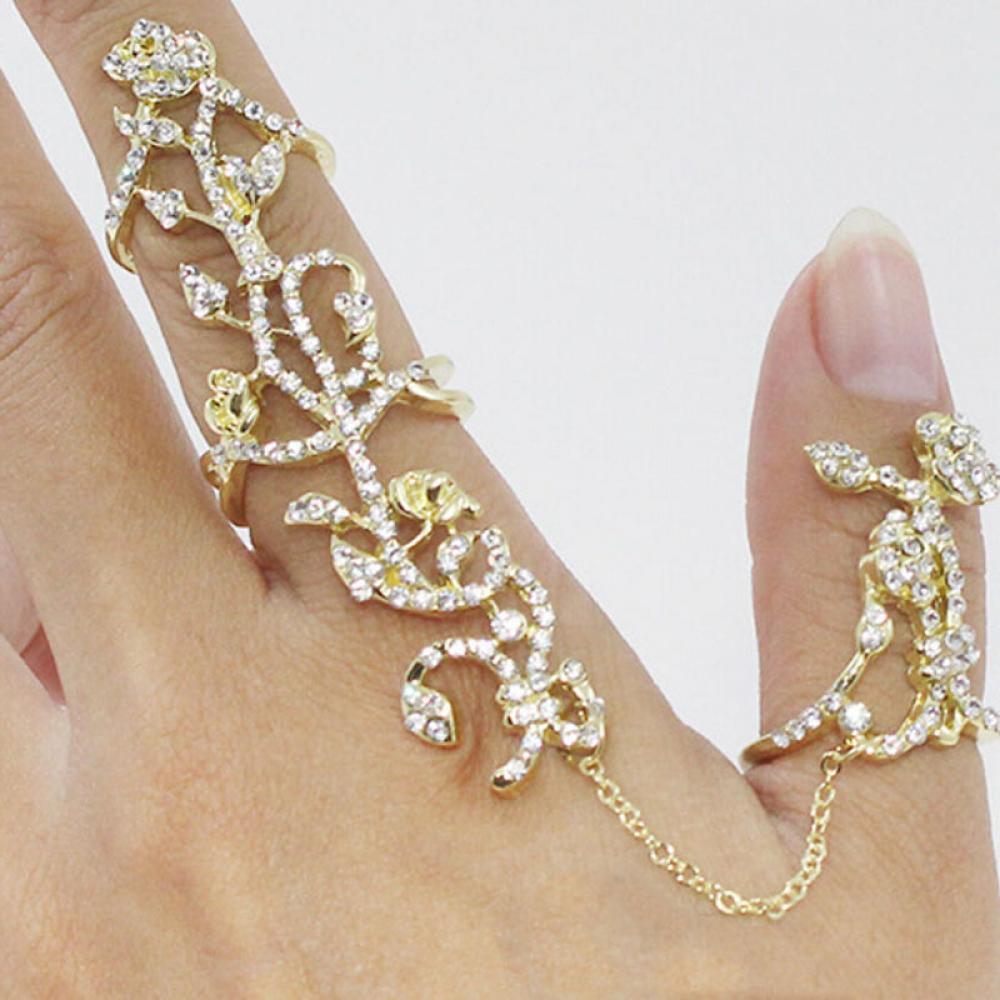 European And American Fashion Personality Diamond Rose Adjustable Ring