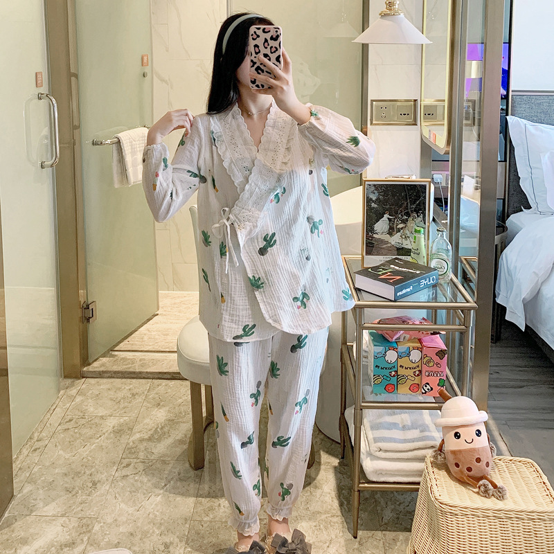 Title 4, Kimono Cotton Gauze Maternal Postpartum Breastf...