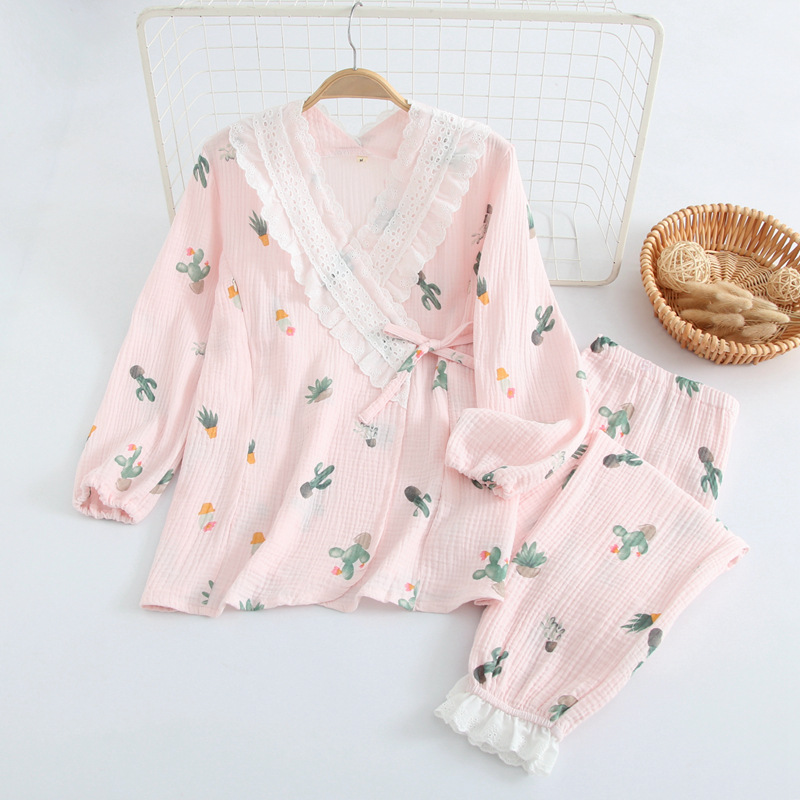 Title 6, Kimono Cotton Gauze Maternal Postpartum Breastf...