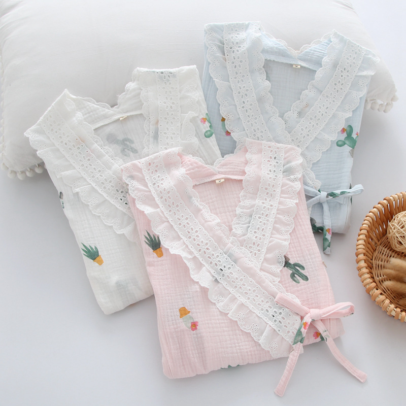 Title 17, Kimono Cotton Gauze Maternal Postpartum Breastf...