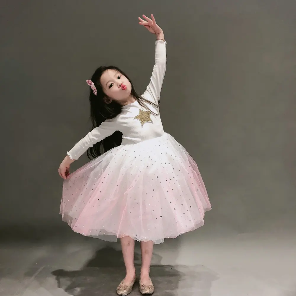 Girls' Dresses New Children'S Skirts Super Western Princess Star