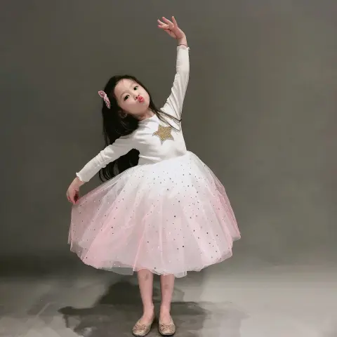 Girls' Dresses New Children'S Skirts Super Western Princess Star