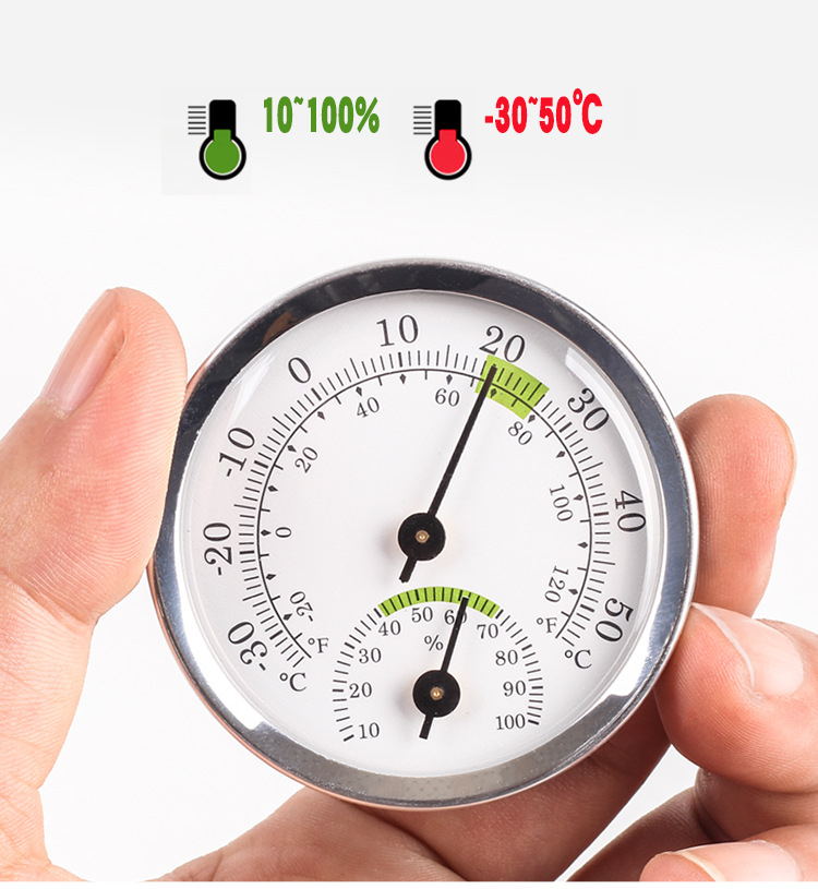 Mini Thermometer Indoor Dry And Wet Thermometer (White