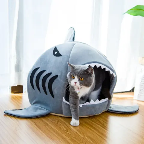 Creative Dual-Purpose Shark Pet Bed Small Dogs and Cats