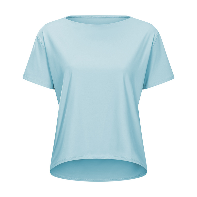 Shinbene Solto Ajuste Esporte Treinamento Camisas De Manga Curta Mulher Nu Sentir Anti Suor Yoga Ginasio Atletico Camiseta Topos Frost Cyan - Shop at LoveMi