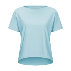 Shinbene Solto Ajuste Esporte Treinamento Camisas De Manga Curta Mulher Nu Sentir Anti-Suor Yoga Ginasio Atletico Camiseta Topos - Cyan - View 1