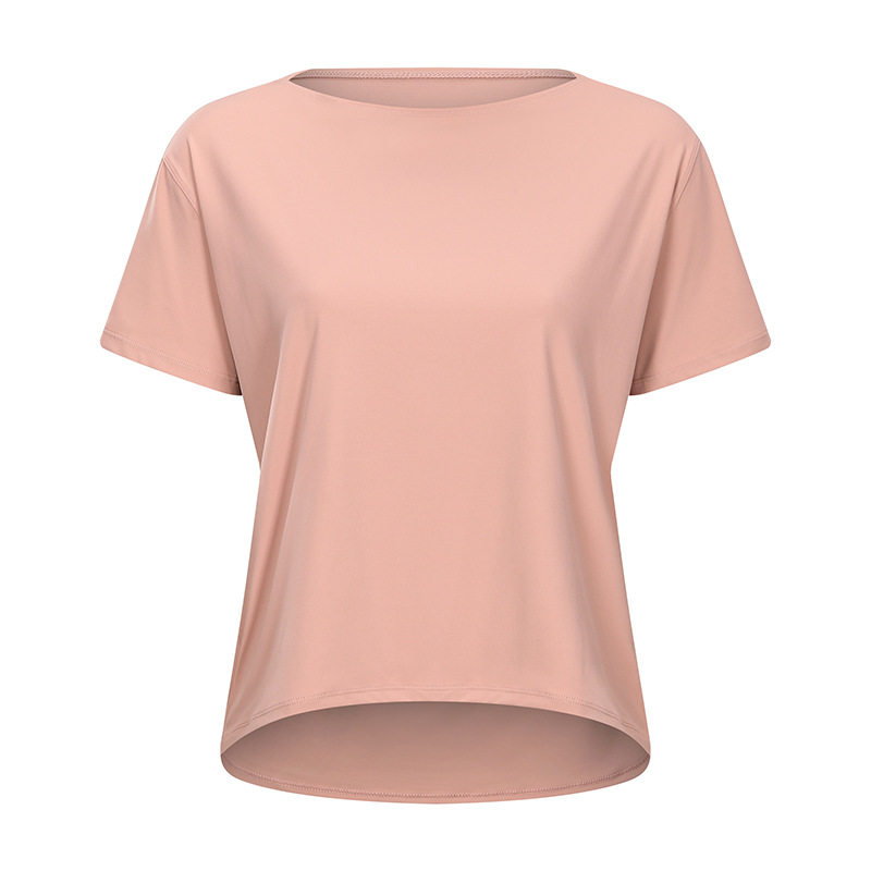 Shinbene Solto Ajuste Esporte Treinamento Camisas De Manga Curta Mulher Nu Sentir Anti Suor Yoga Ginasio Atletico Camiseta Topos Honey Grapefruit 8 - Shop at LoveMi