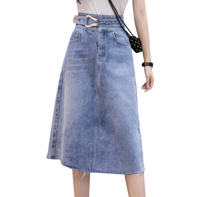 Fashion Women's High Waist All-Match Denim Skirt